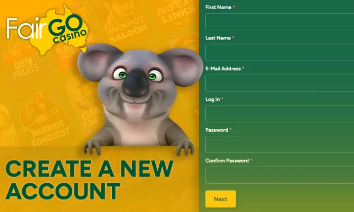 Registration process at FairGo Casino in Australia