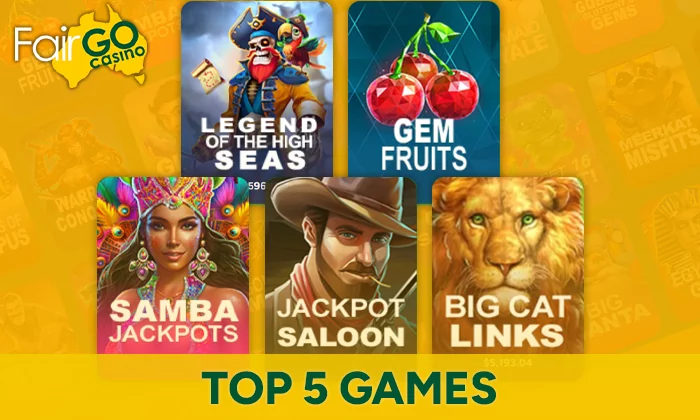 Top 5 New Games at FairGo casino in Australia