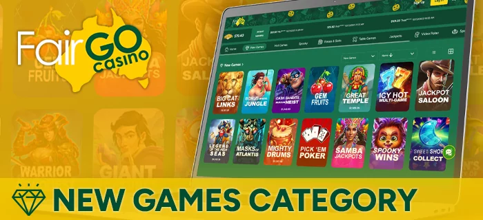 New Games Category at FairGo Casino Australia