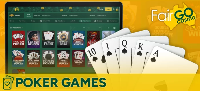 Online Poker Games at FairGo Casino Australia