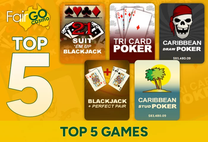 Top 5 Table Games at FairGo casino in Australia