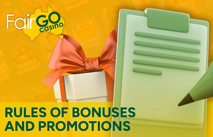 Rules of FairGo Casino bonuses