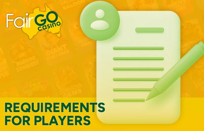 Requirements for FairGo players