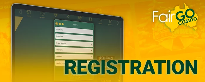 Registration on the website of Fair Go Casino